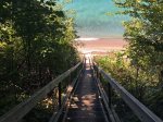 Association steps to Lake Michigan beach are located just next door